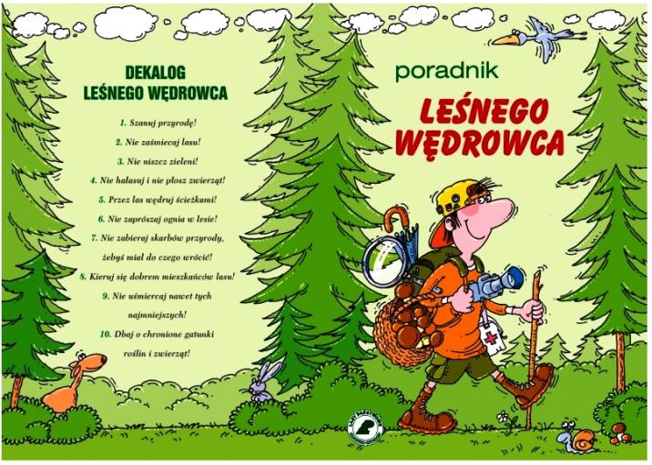 Grafika z dekalogiem leśnego wędrowca