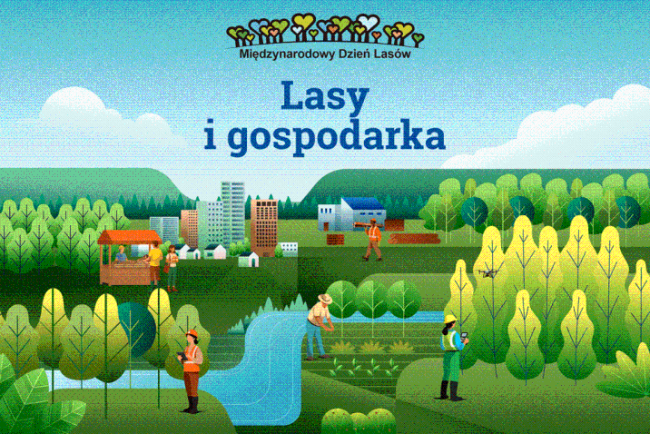 Grafika odnosi się do Międzynarodowego Dnia Lasów/ źródło: Lasy Państwowe